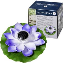 FIAP 3206-2 SOLAR ACTIVE WaterLily Purple Solar-Dekoleuchte Blume LED LED fest eingebaut Purple