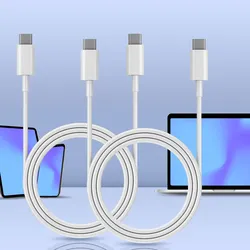2er-Set USB-C Ladekabel, weiss, 1,5 m: Schnellladen für Handy, Tablet & Laptop, Robust, flexibel & zuverlässig für Samsung, Xiaomi, iPad uvm.