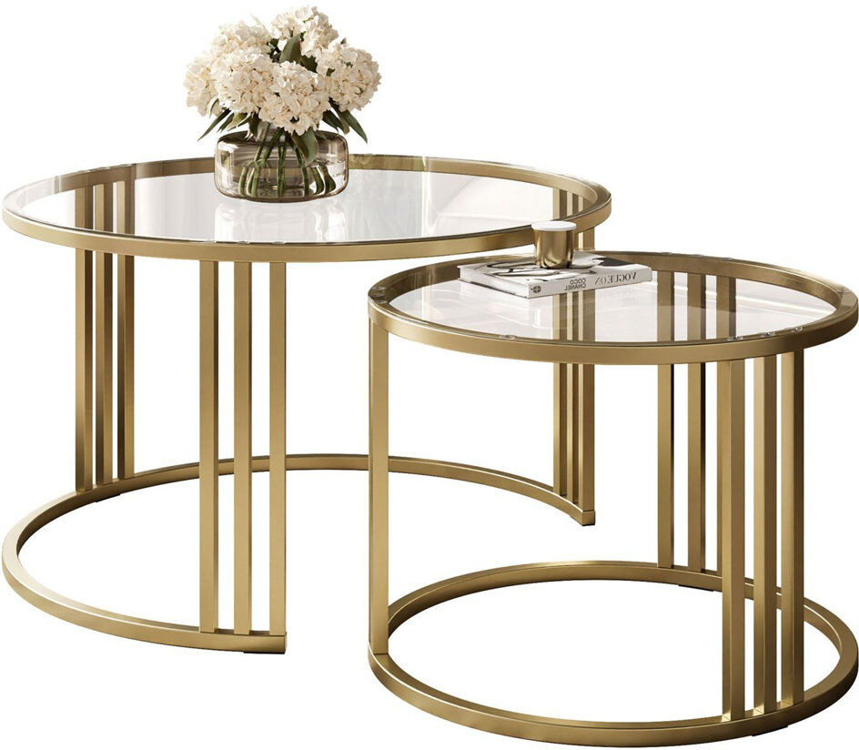 Canora Grey Coffee Table clear 48cm H X 70cm W X 70cm D