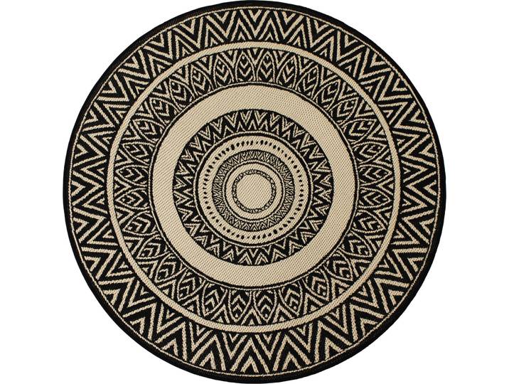 Outdoor-Teppich Jolie schwarz Paisleymuster Polypropylen 150 x 150 cm