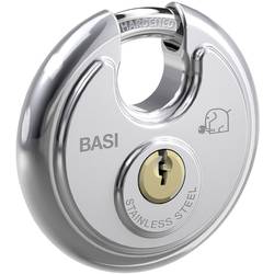 Basi 6100-7001-704 Vorhängeschloss 70 mm gleichschließend 704 Silber Schlüsselschloss