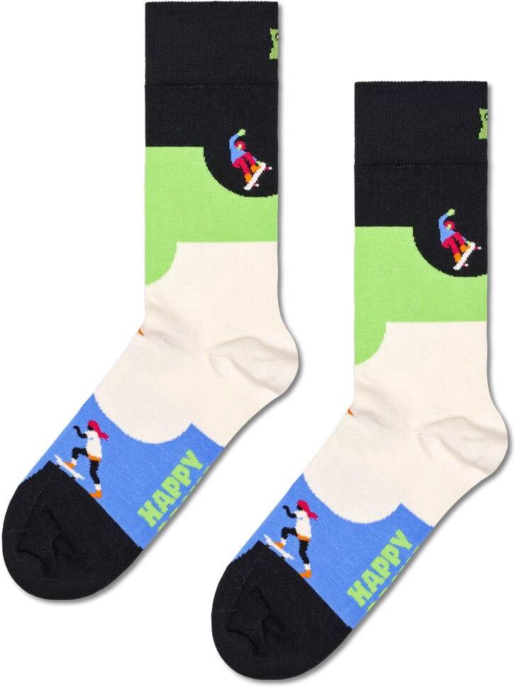 Happy Socks  - Crew Socks Skateboard Black - 36-40 - Chaussettes