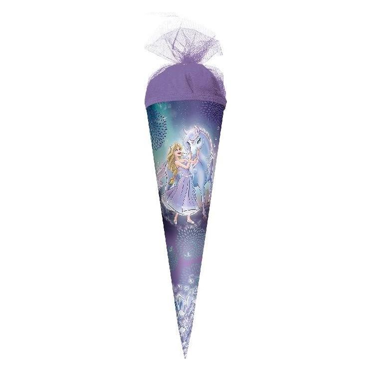 Magni Schultüte Königin im EIS 50 cm - rund Rot(h)-Spitze mit Tüllverschluss - Zuckertüte Pferd Prinz (50 cm, 1x) (675285)