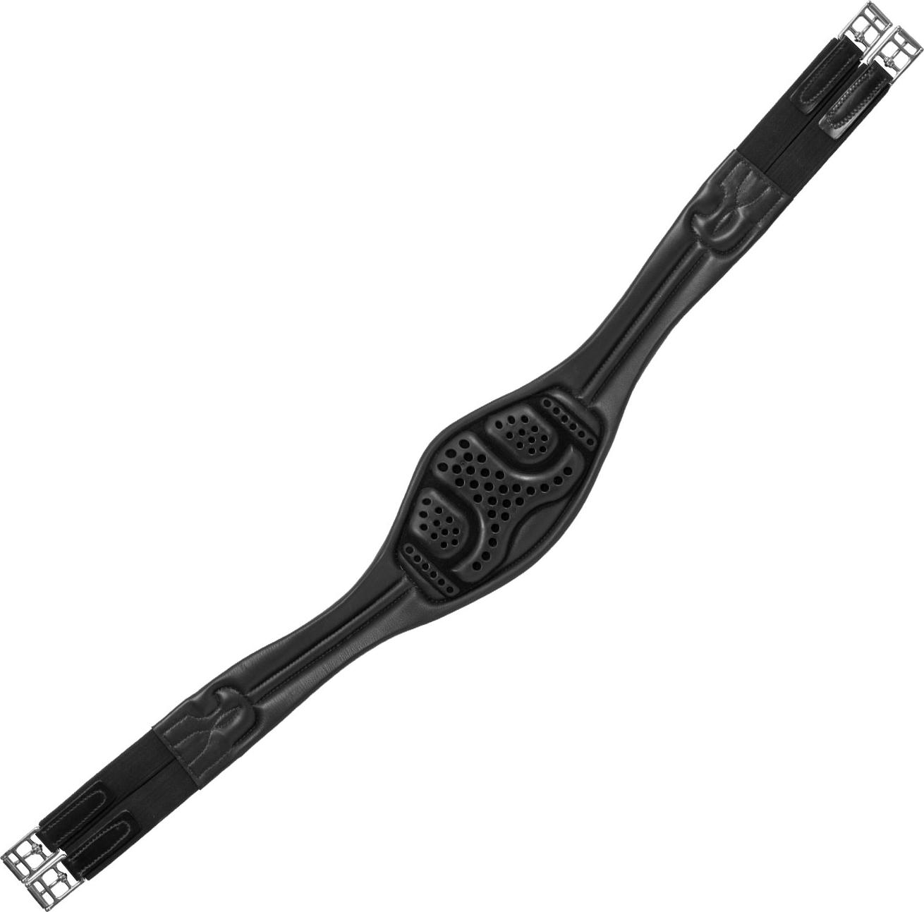 Acavallo Anatomischer Langgurt Kalbsleder + Nylon, Farbe:schwarz, Größe:150