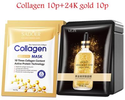 Discount Dollar Deals Hyaluronic Acid Collagen Face Mask Moisturizing Firming Hydrating Sheet Mask For Glowing Skin f