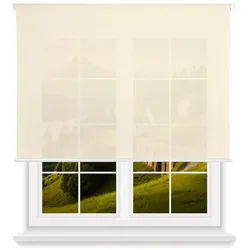 WellHome - Lichtdurchlässiges Polyester-Rollo 130 x 180 cm (Breite x Höhe) Beige