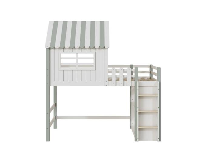 Lit enfant en pin massif vert 90x200 cm