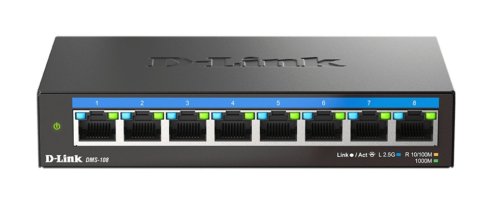D-Link DMS-108/E 8-Port 2.5G Multi-Gigabit Desktop Switch