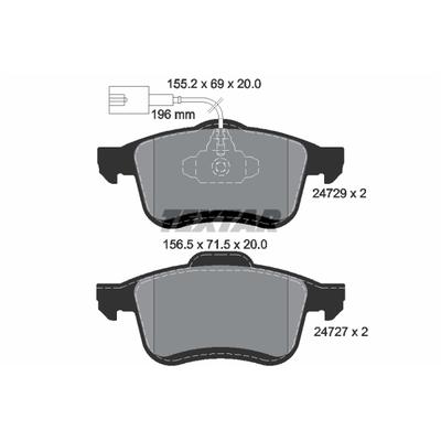 TEXTAR Bremsbelagsatz, Scheibenbremse 2472901 für Opel Fiat Chrysler