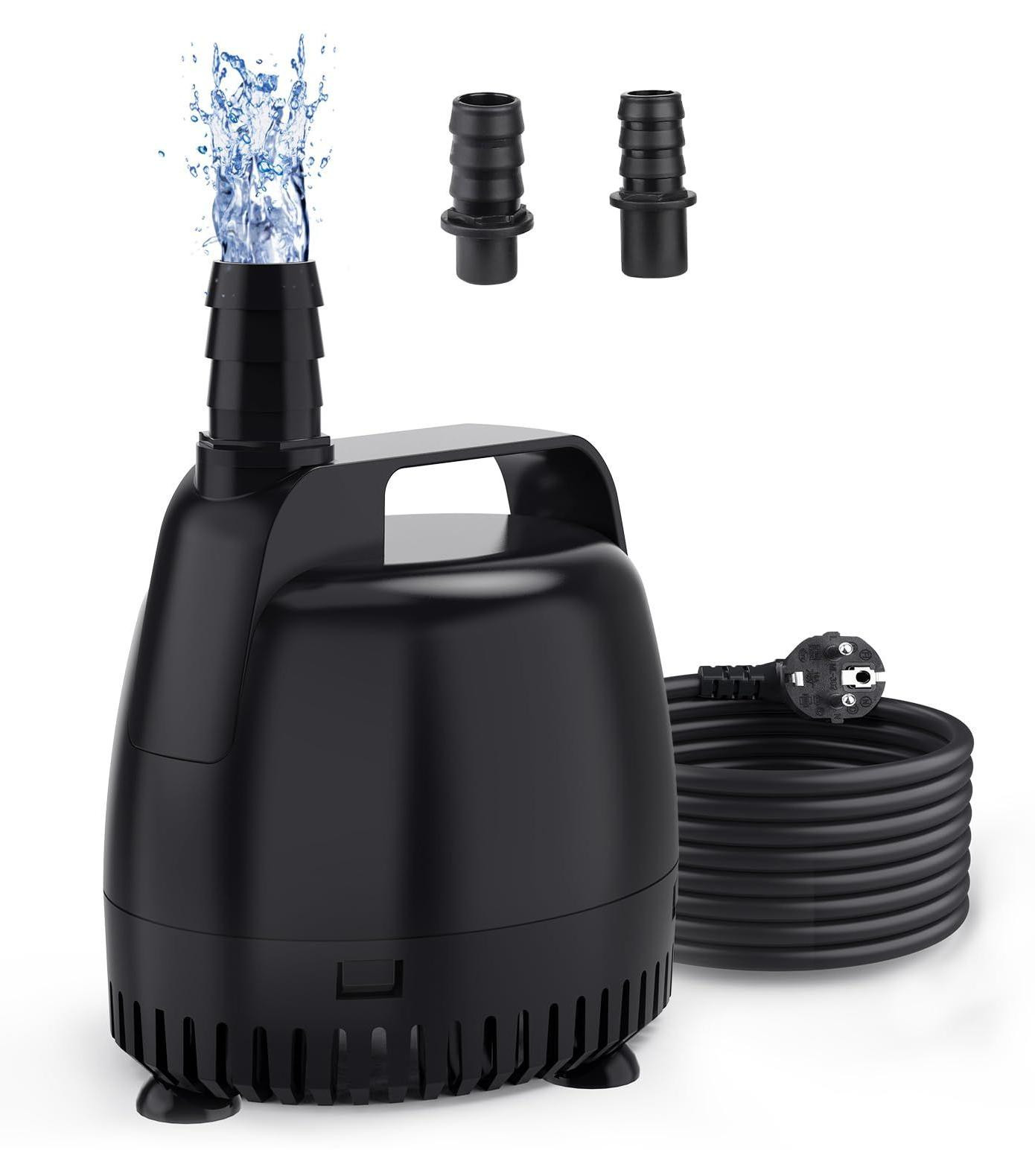 Lustrens Aquarium-waterpomp, 2500 l/u, dompelbare fontein voor vijvers