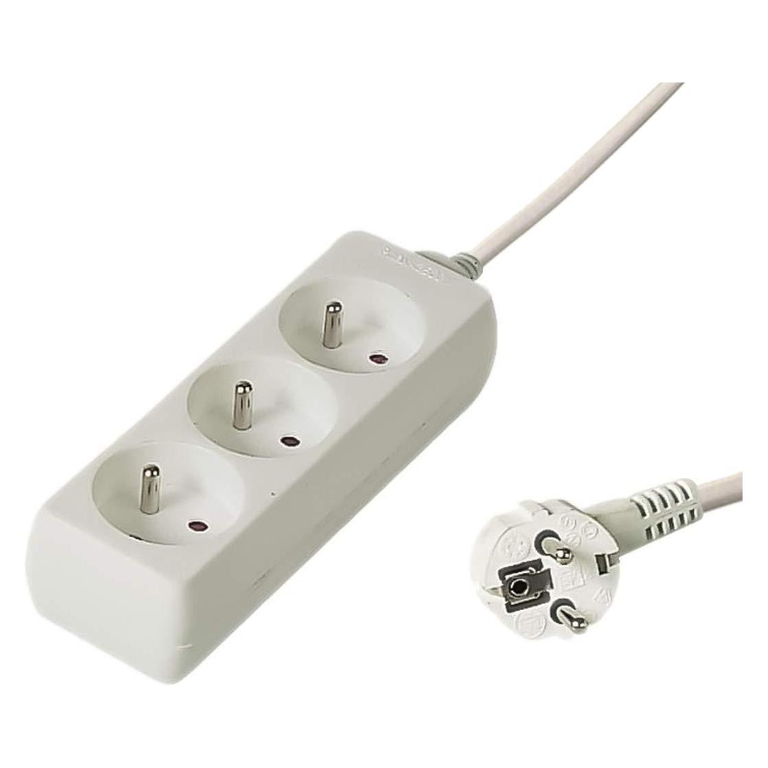 PremiumCord PP3-10 power extension 3 AC outlet(s) White (10 m, CEE 7/3, CEE 7/4) (PP3-10)