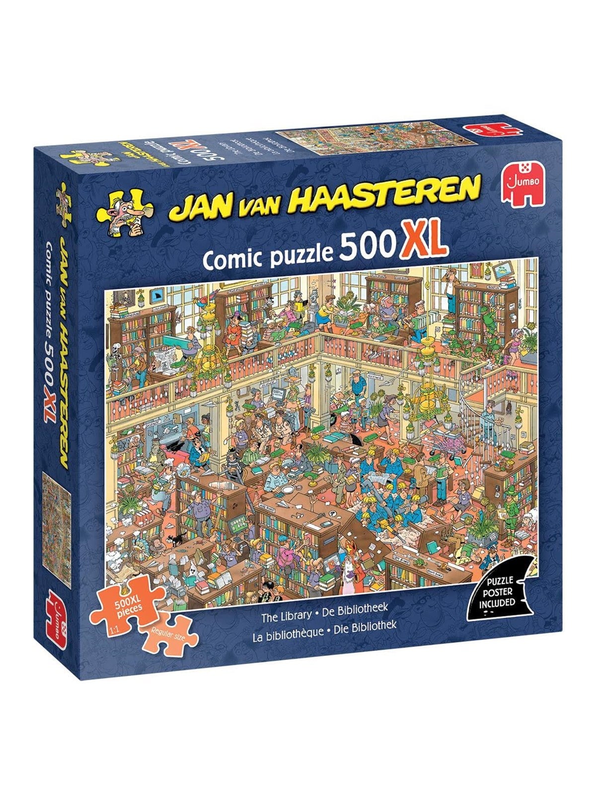 Jumbo Jan van Haasteren Jigsaw Puzzle - The Library - 500 XL pcs. 2D Puzzles