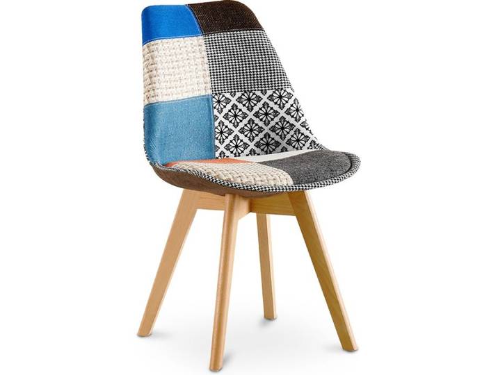 Chaise à manger design scandinave rétro nouvelle édition - Multicolore premium - Patchwork - Brielle Piti Multicolore