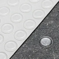 1 Bogen - Elastikpuffer, Scheibe, selbstklebend 12,7 mm | transparent, PU-Elastomer