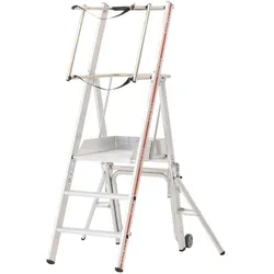 Hymer-Leitern, Leiter + Gerüst, Plattformleiter 8383 ProTect C (Plattformleiter, 186 cm)