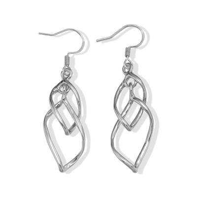 Paar Ohrhaken "Schmuck Geschenk Kupfer Ohrschmuck Ohrringe Blatt", silber (silberfarben), ANISTON JEWELRY & WATCHES, Ohrringe, Damen, Edelstahl, Made in Germany