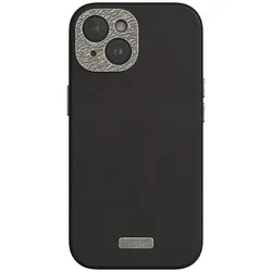 Moshi Napa MagSafe - Lederhülle für iPhone 15 (Midnight Schwarz)