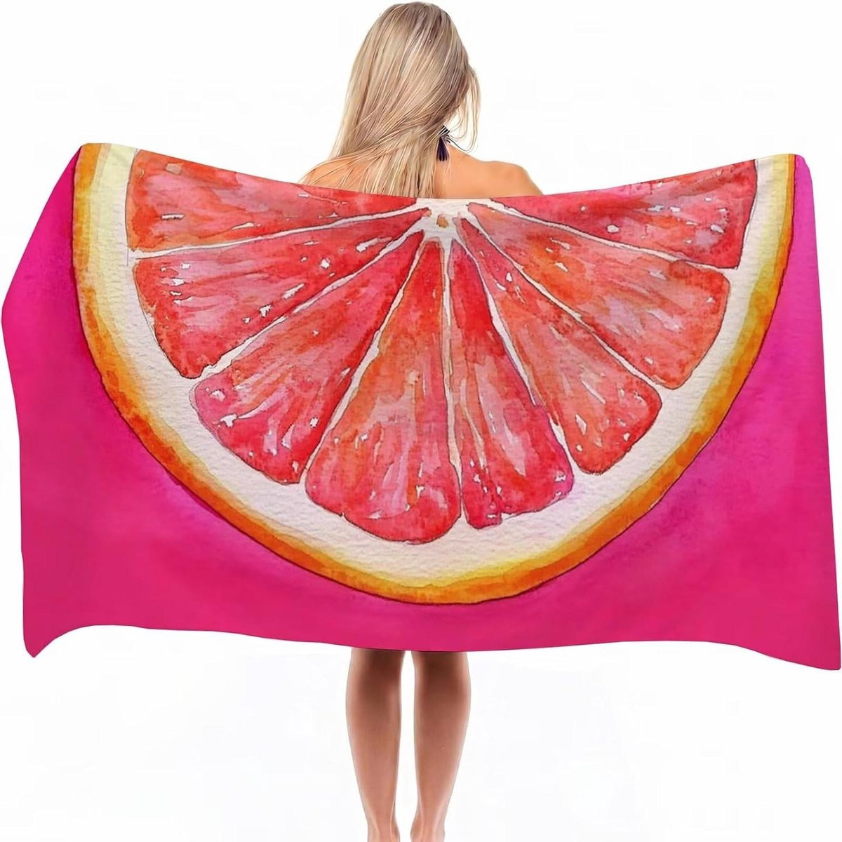 Strandlaken Microvezel Reishanddoek XXL Rood Oranje - 220 x 100 cm