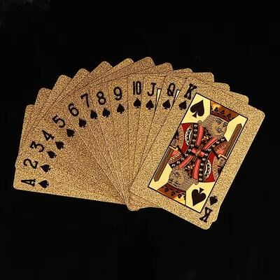 Inspired Finds EuroGold Waterproof 24K Gold Foil Luxury Playing Cards PVC Poker Deck dubai
