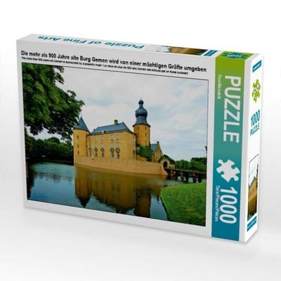 CALVENDO Puzzle Die mehr als 900 Jahre alte Burg Gemen wird von einer mächtigen Gräfte umgeben | 1000 Teile Lege-Größe 64x48cm Foto-Puzzle für