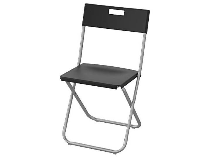 IKEA GUNDE Chaise pliante Noir