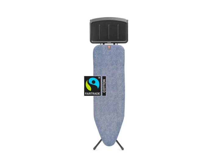 Brabantia Bügelbrett, Blau, Textil, 69 cm Schubladen, Füllung: Schaumstoff, 46x163x7 cm, Bezug abnehmbar und waschbar, Bügeleisenablage, Schaumstoffpolsterung, Haushalt & Reinigung, Wäschepflege, Bügelbretter & Bezüge