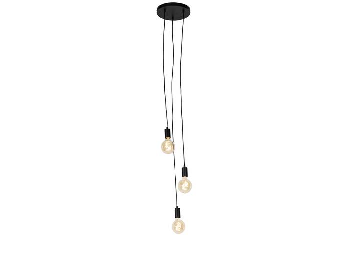 Suspension industrielle noire 3 lumières - Facil