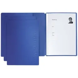 Bewerbungsmappe Solo mit Klemmschiene, A4, blau