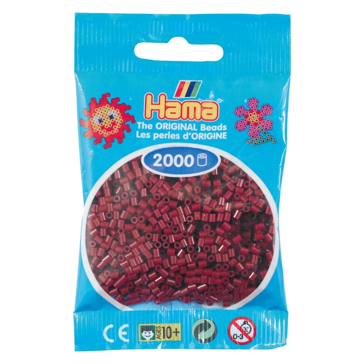 Hama mini perler 2000stk bordeaux (385030)