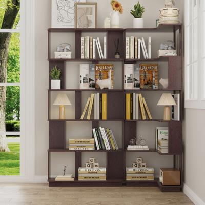 Kodotan sofa Set Of 2 Free Combination Bookcase Space Saving Corner Bookshelf, L Shaped Bookcase X 1 + I Shaped Bookcase X 1