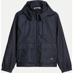 Jeansjacke mit Kapuze Blau XL