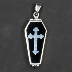 Drachensilber Sarg Medaillon Schmuck Anhänger aus Silber 925 - Silber