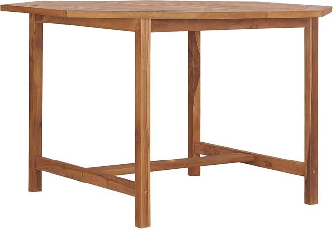Garten-Esstisch 110x110x75 cm Massivholz Teak Board Game Table Dinner Table Modern Rund
