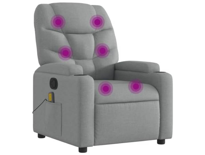 vidaXL Massagesessel Hellgrau Stoff
