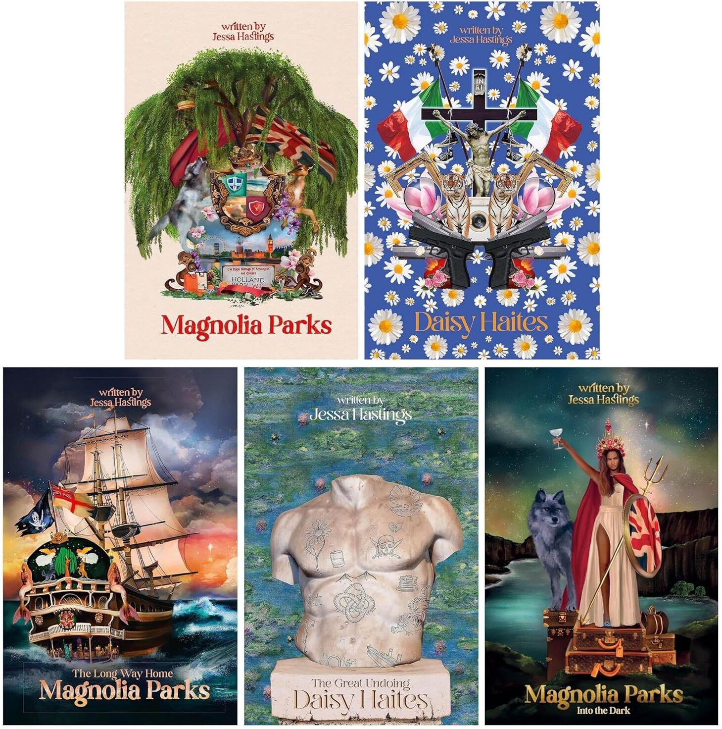 Orion Magnolia Parks Universe by Jessa Hastings - 5 Book Paperback Collection Set - Adult Contemporary Romance - BookTok Bestseller