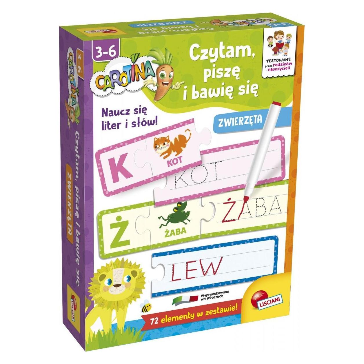Lisciani Carotina Lernset Ich lese, schreibe und spiele - Tiere (86931)