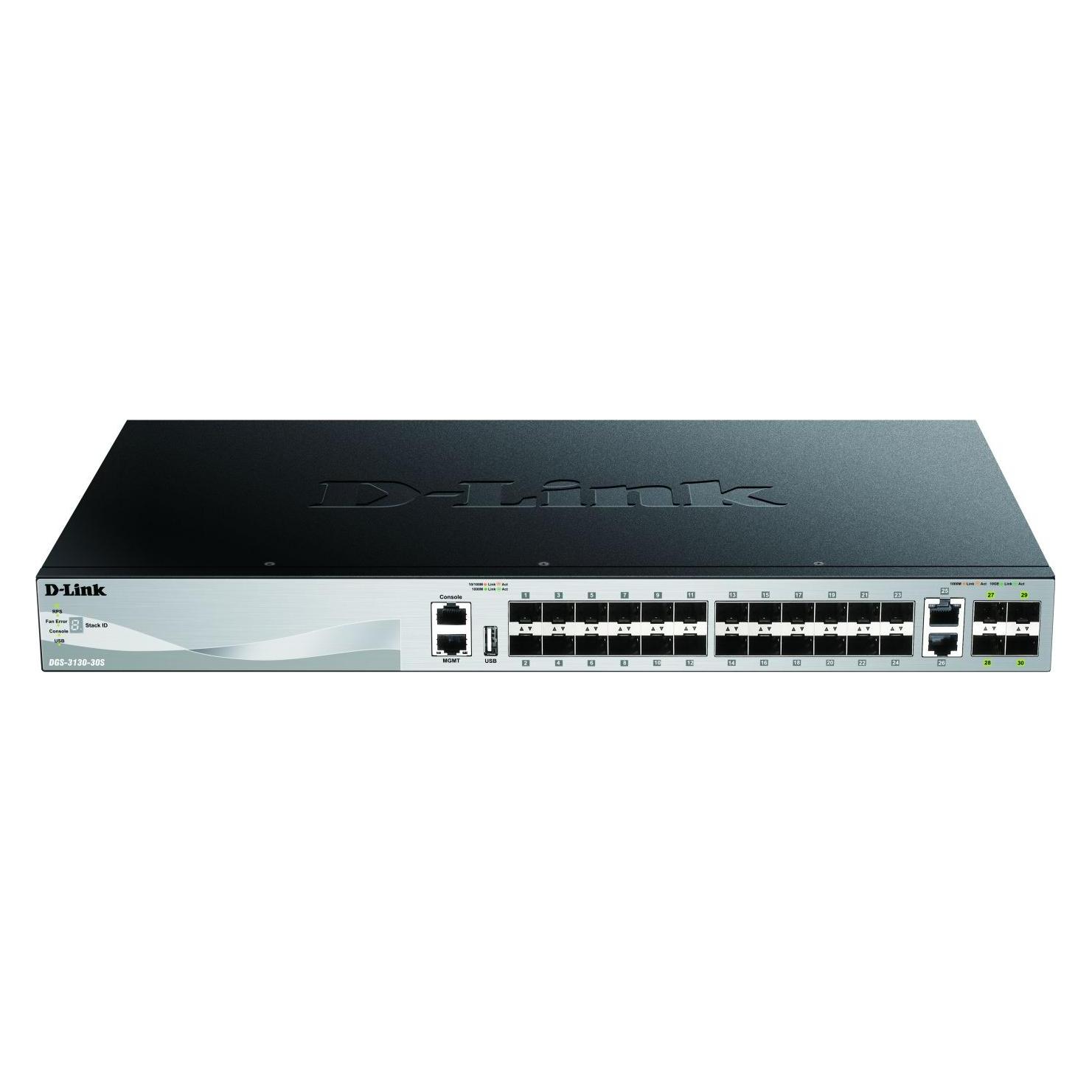 D-Link DLINK DGS-3130-30S/E 30Port L3 Fiber Gigabit Stack (30 Ports) (DGS-3130-30S/E)