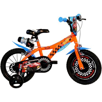 Kinderfahrrad DINO BIKES "Hot Wheels 14" Kinderfahrrad 3-6 Jahre" Gr. 25, orange, Fahrräder, Kinder, 14 Zoll (35,56cm) hinten: 14 Zoll (35,56cm)