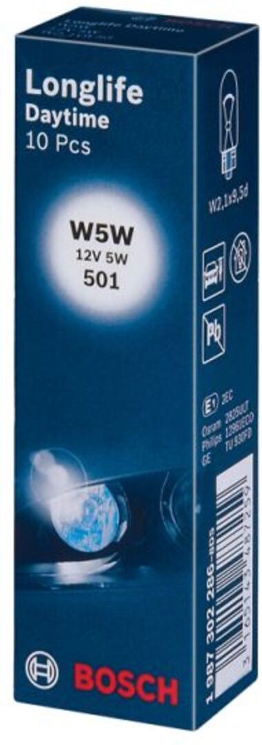 Glühlampe, Einstiegsleuchte Longlife Daytime WS BOSCH 1 987 302 286, 10 Stück