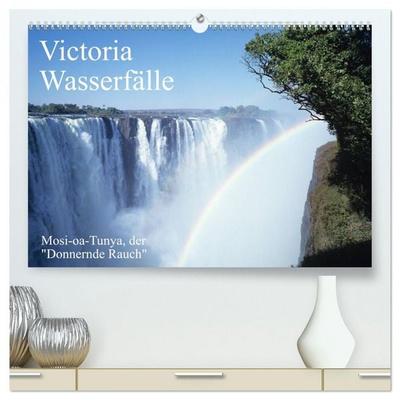 Victoria Wasserfälle, Mosi-oa-Tunya der 'Donnernde Rauch' (hochwertiger Premium Wandkalender 2026 DIN A2 quer), Kunstdruck in Hochglanz