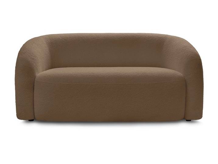 2er Sofa BOBOCHIC ELINA Boucle-Stoff rotbraun