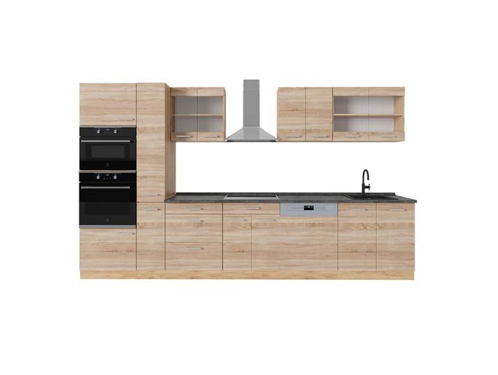 Cuisine complète , pt anthracite sonoma/chêne doré 350x207cm