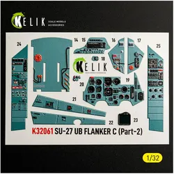 Kelik SU-27UB Flanker C - interior 3D decals for Trumpeter kit