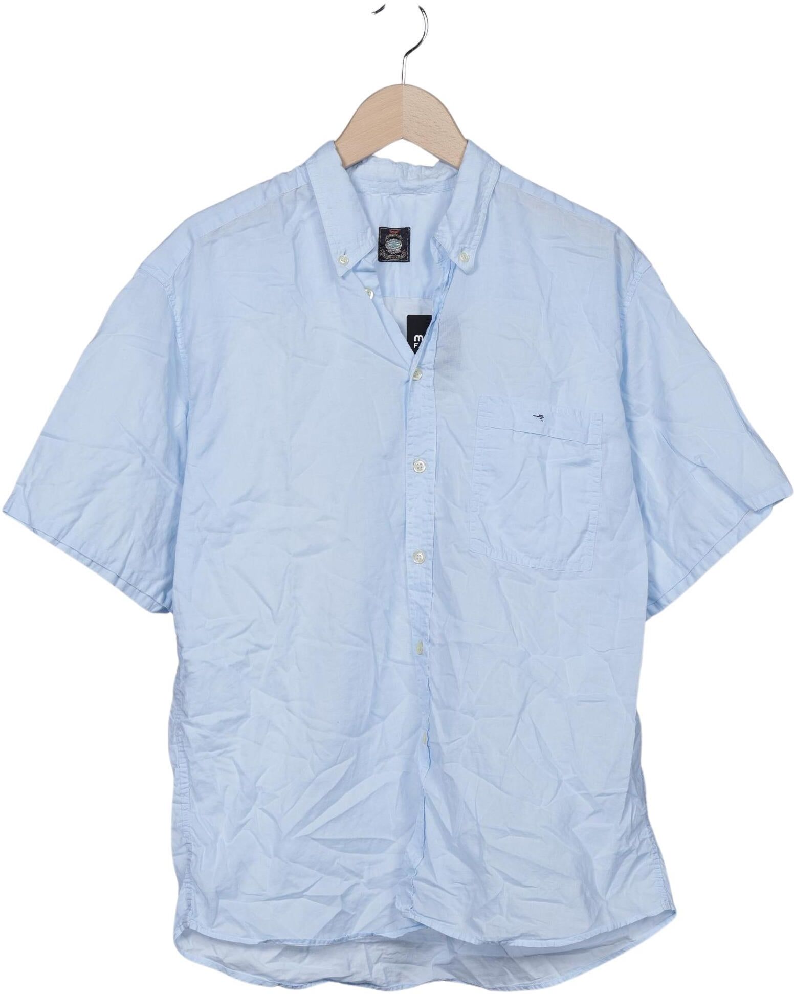 Giorgio Armani Emporio Armani Herren Hemd, Hellblau, Gr. L, Baumwolle - Second Hand