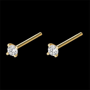 Edenly Diamant-Ohrringe Frische - Funkeln - Ohrstecker 9 Karat Gelbgold und Dia