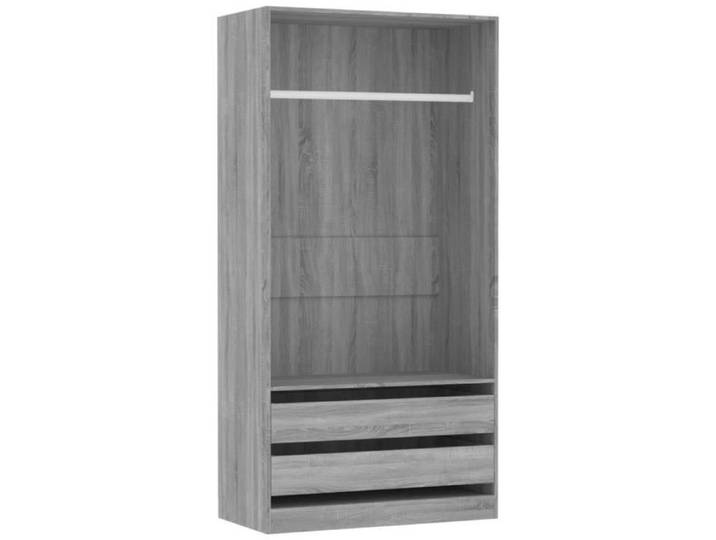 Garde-robe Sonoma gris 100x50x200 cm Bois d'ingénierie - SALALIS - SP028021