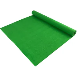 Rasenteppich GARDEN B1 | Hellgrün | 4,00m x 17,00m | Meterware Indoor-Bodenbelag ohne Noppen | schwer entflammbar