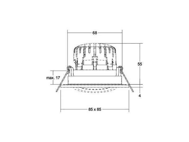BRUMBERG BB25 IP65 Einbau RC Treiber rund weiß BB25, dimmbar, weiß / opal, für Badezimmer, Aluminium, Downlights