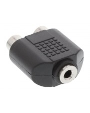 InLine Audio-Adapter RCA x 2 W bis Mono Mini-Stecker W Schwarz (99338)