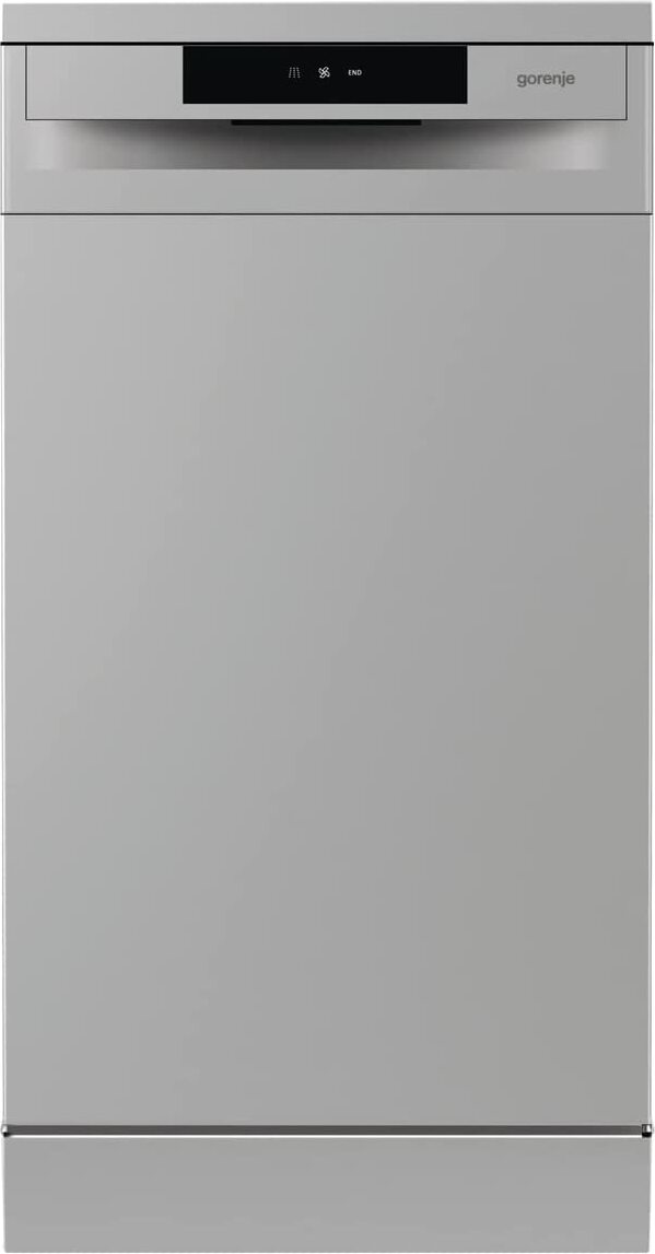 Gorenje GS520E15S Freistehender Geschirrspüler 45 cm - Edelstahlfront - 4 Programme - 9 Maßgedecke - Edelstahlwanne - Besteckkorb - AquaStop